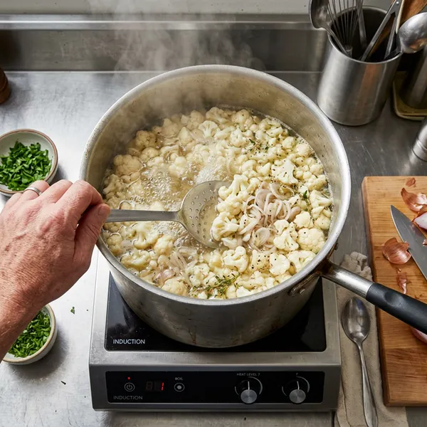 Cuisson des fleurettes de chou-fleur