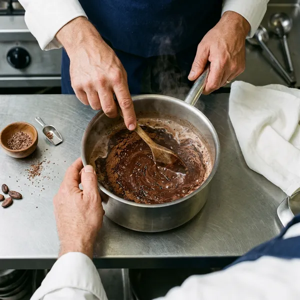 Infusion du chocolat et tonka